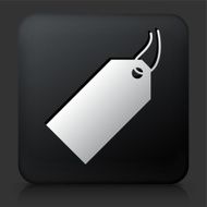 Black Square Button with Price Tag N3