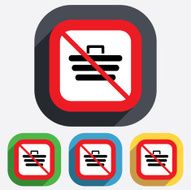 No Shopping Cart sign icon Online buying button