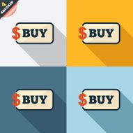 Buy sign icon Online buying dollar button N3
