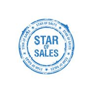 vector star of sales stamp