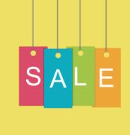 multicolor sale tags