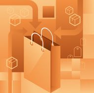 ecommerce sales graphics with shopper