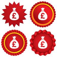 Money bag sign icon Pound GBP currency N24
