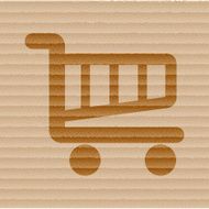 Shopping basket Flat modern web button and space for your N2