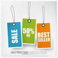 Sale tag on colored hanging labels N4