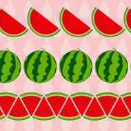 Background from Watermelon Vector Illustration N4