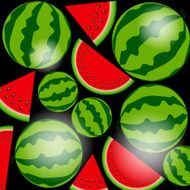 Background from Watermelon Vector Illustration N5