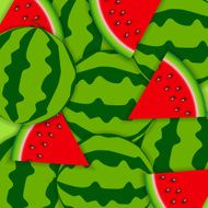 Background from Watermelon Vector Illustration N6