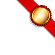 Label with Ribbon Isolated on White Background Vector Illustrati N2