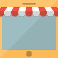 Mobile phone Online store concept
