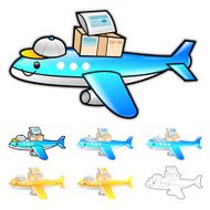 Airplane International Shipping Illustration
