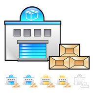 Delivery Item shuttle get off Illustration