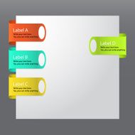 Vector cartoon flat set of glossy plastic tags