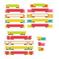 Big Ribbons Set Isolated On White Background