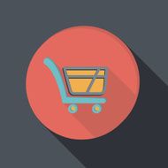 paper flat icon cart online store