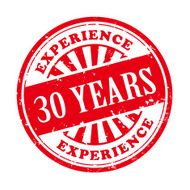 30 years experience grunge rubber stamp