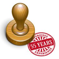 55 years experience grunge rubber stamp N2