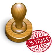 25 years experience grunge rubber stamp