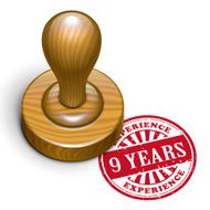 9 years experience grunge rubber stamp N2
