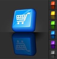 Shopping cart 3D button design