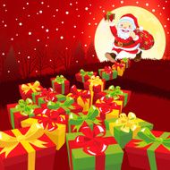 Santa Claus Delivering Presents