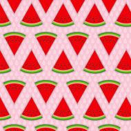 Abstract Natural Summer Background with Watermelon Vector Illus N6