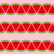 Abstract Natural Summer Background with Watermelon Vector Illus N10