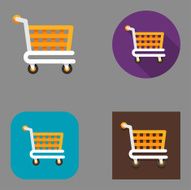 Flat Shopping Cart icons