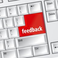 feedback - a keyboard with text