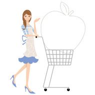 shopping cart and housewife