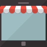 Abstract background Mobile store concept
