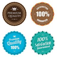 Pastel colour premium quality badges
