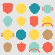 Set of vector stickers N3