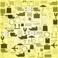 shopping icons background N2