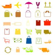 Set of shopping icons N19