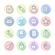 Thin Line Icons For Business and Finance N10