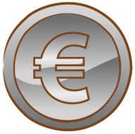 Euro coin vector