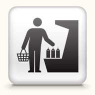 Square Button with Customer Shopping N3
