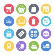 shopping icons set N19
