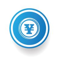 Yen button vector