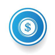 Dollar button vector