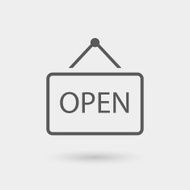 open thin line icon