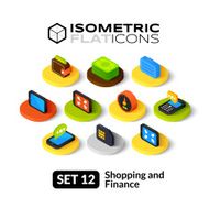 Isometric flat icons set 12 N2