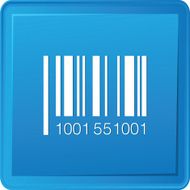Barcode button vector