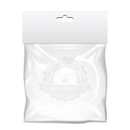 Plastic pocket bag mock up Transparent template Vector Illustration