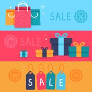 Vector sale concept in flat style