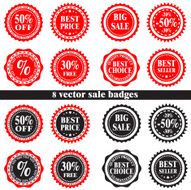 Set of Sale badges stickers stamps