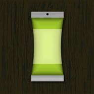 packaging design on wood background Eps 10 N2