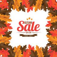 Autumn sale leaves background N2
