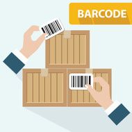 Bar-code Logistics concept vector